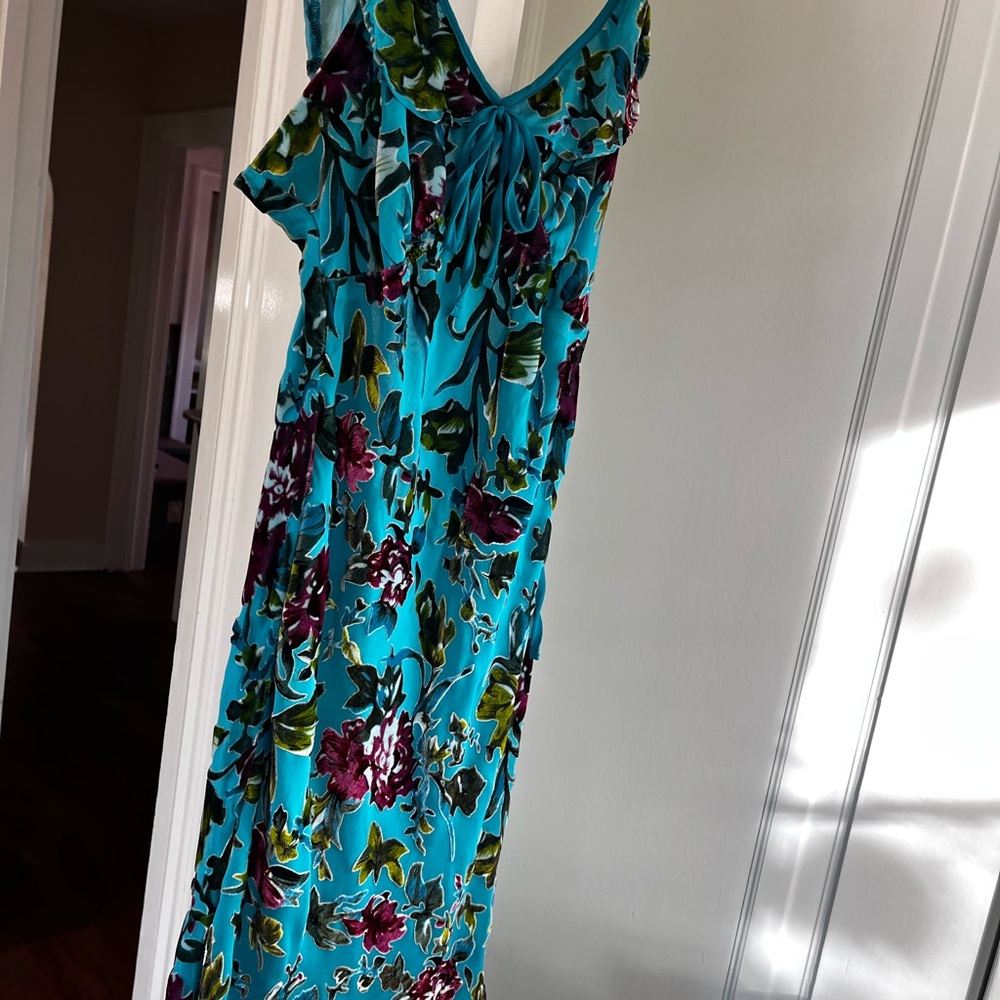 Rat & Boa Teal and Floral Mini Dress
